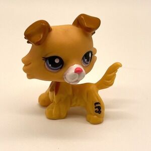 Hasbro Littlest Pet Shop Collie Dog 2452 LPS Authentic Light Blue Eyes